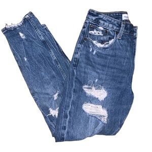 Abercrombie and Fitch curve love ripped jeans